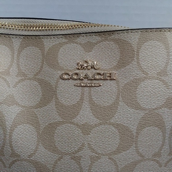 Coach Signature Canvas & Smooth Leather Ava Chain Tote *NWT* - Picture 3 of 12